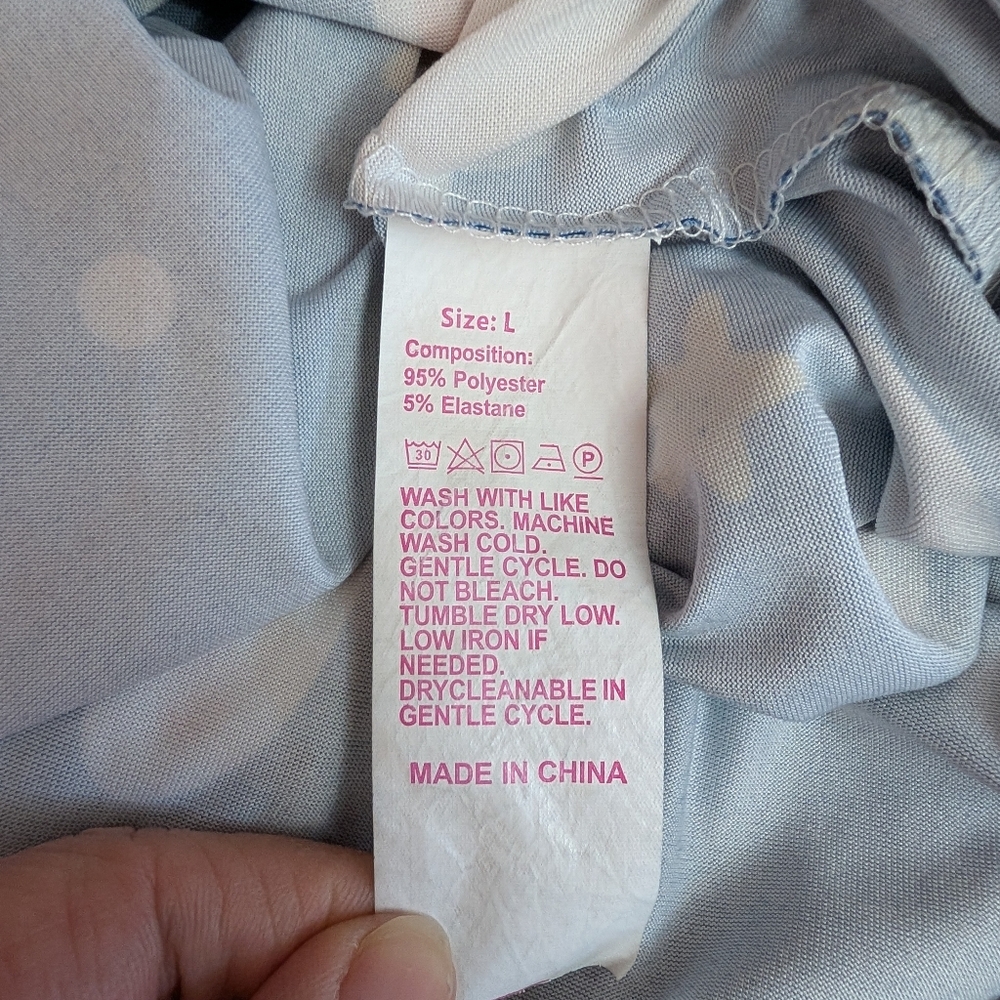 Blue Nightgown With Bunnies - Picture 3 of 3